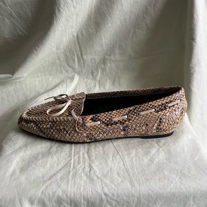 John Higdon Size 6.5 M Flats Leather Animal Made In Spain #But1